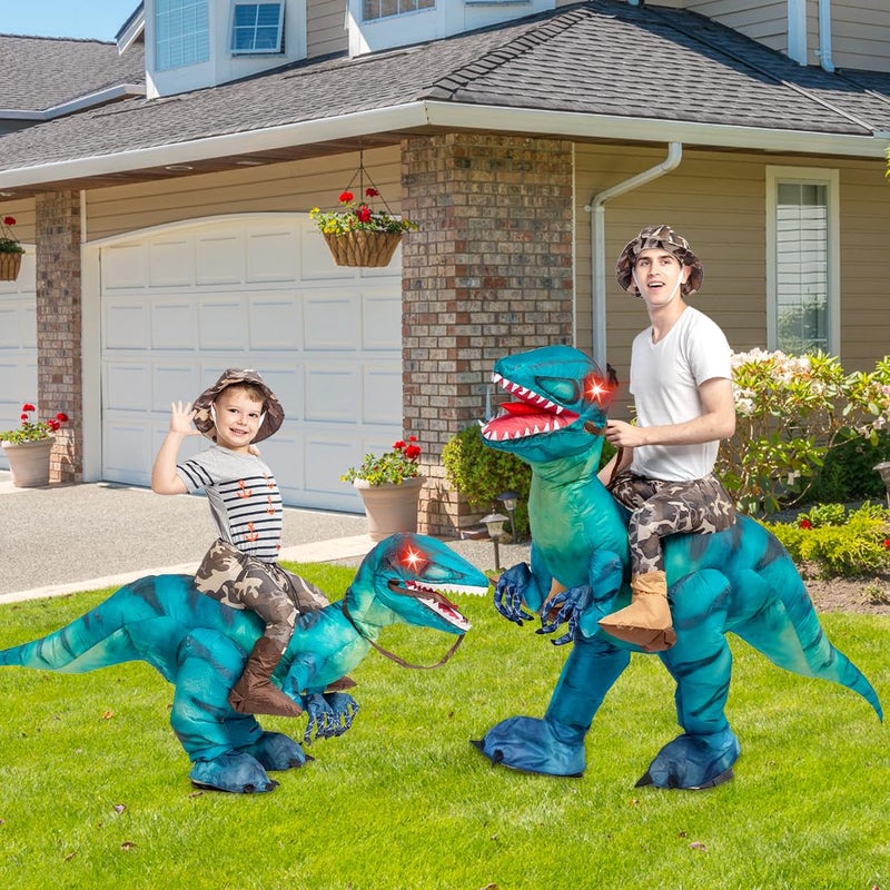 GOOSH Inflatable Dinosaur Costume for Kids Riding T Rex Funny Blow Up Boys Girls Costume for Halloween Fancy Dress Party Cosplay - Image 5